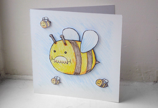 Dad-Bee Birthday Card