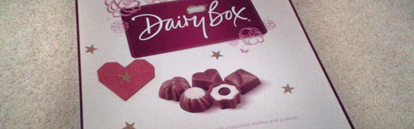 Selection box of chocolates.